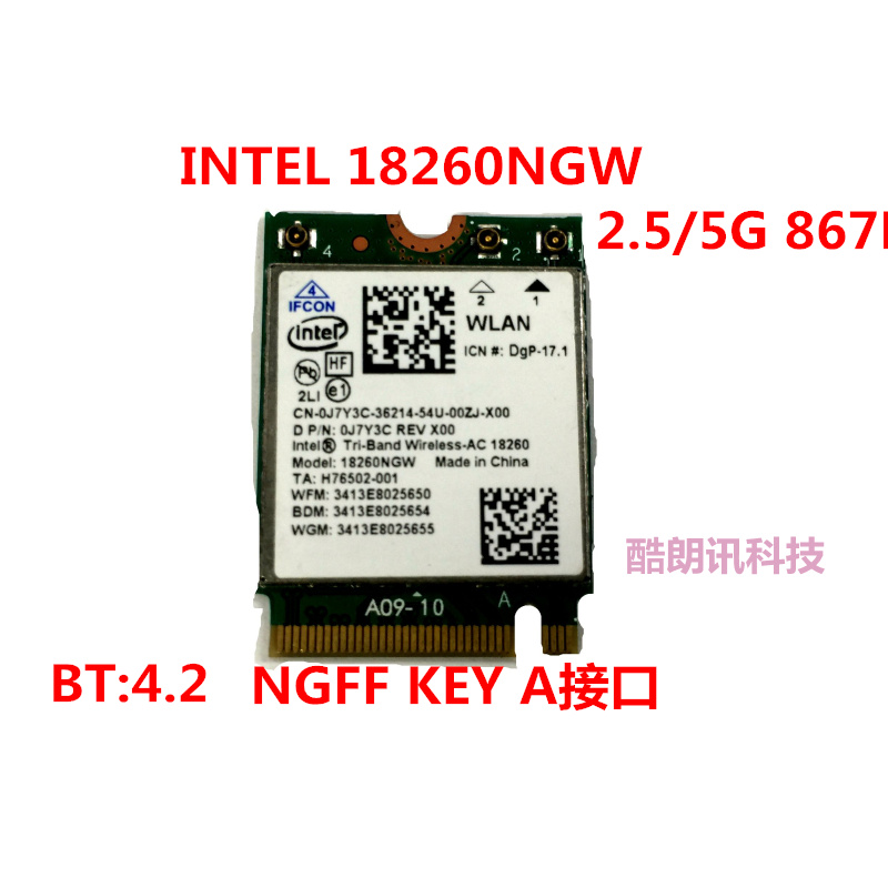 Intel Tri-band AC 18260 Wireless Card M 2 key A Interface NGFF Bluetooth 4 2