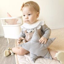 Three ins high-end custom baby bow tie bib cotton lace fake collar decorative collar