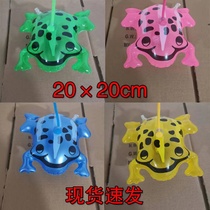 Childrens frog cub inflatable toy mini batch balloon blowing elastic rope doll trumpet internet celebrity jumping ball