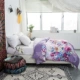 Floral một mảnh bông chăn 1.8m tăng 220x240 đôi giường 200X230 tím bông chăn - Quilt Covers 	bộ chăn phao ga gối