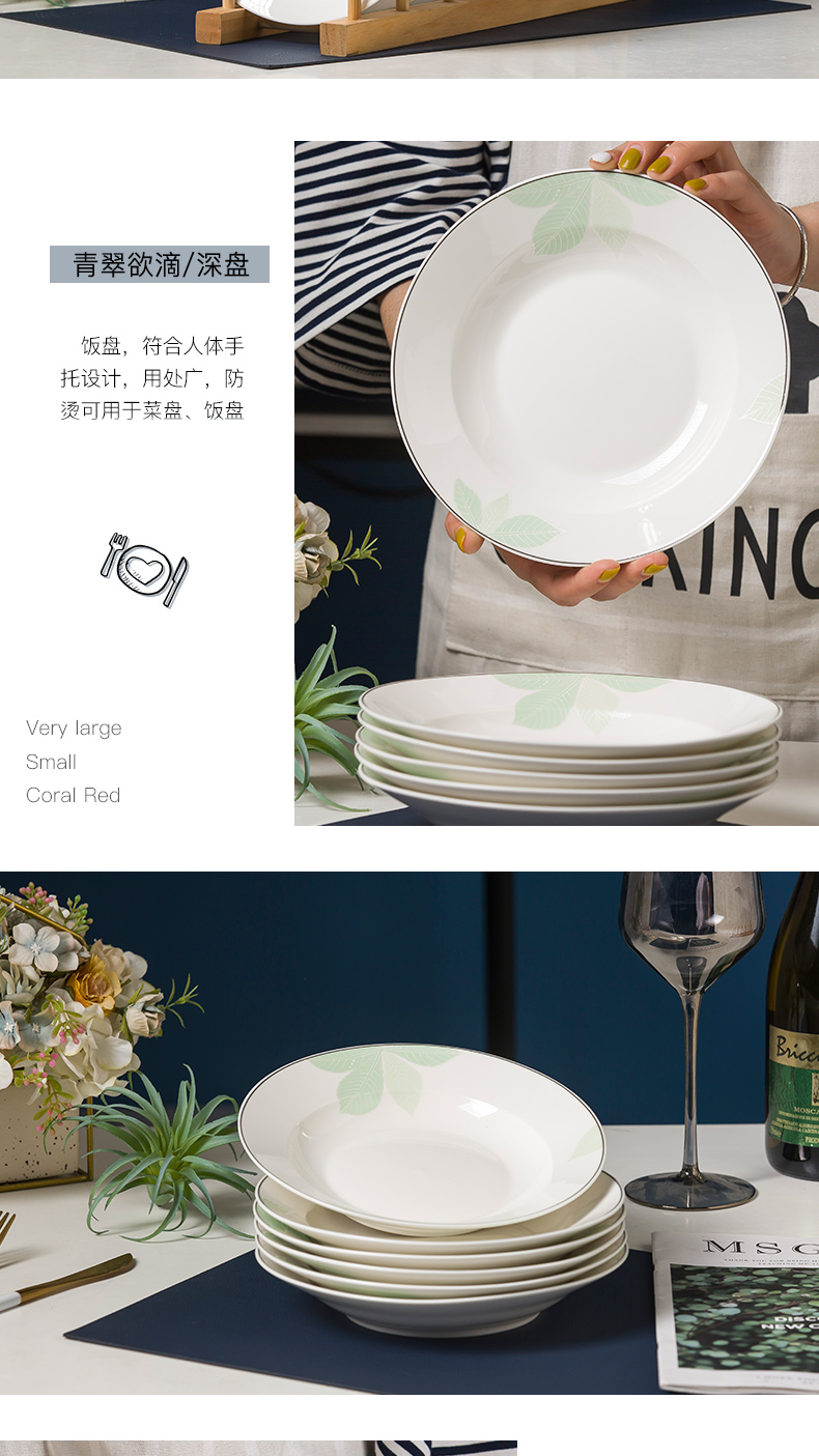 Ceramic creative household contracted the new plate dish dish dish dish fish steak dinner plate dishes suit