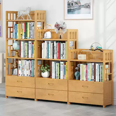 Bookcase bookshelf Shelf shelf simple and simple table with student bookcase shelf landing simple modern solid wood bookshelf for children