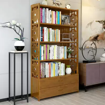 Simple bookshelf shelf solid wood bookcase simple modern combination bookshelf landing children's table student bookcase