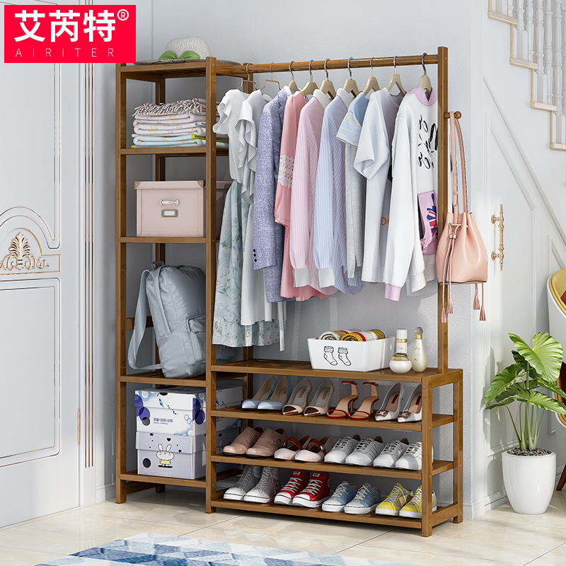 Simple door hall Cabinet Footwear Cabinet Cloister Hood Hood Rack Floor Shoe Rack Hanging Hanger Combined Bedroom Containing Clothes Shelf