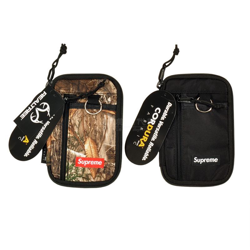 🔥Supreme 19FW Small Zip Pouch零钱包🔥 | 黑色/树枝色现货| 时尚实用