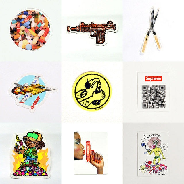 Supreme Sticker trendy personalized stickers suitcase trolley case mobile phone tablet decorative stickers