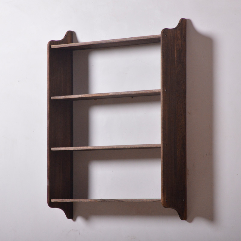 Wall-Mounted Storage Rack, Solid Wood Wall-Mounted Simple Storage and Decorative Bookshelf, Children's Creative Wall Shelf, Modern