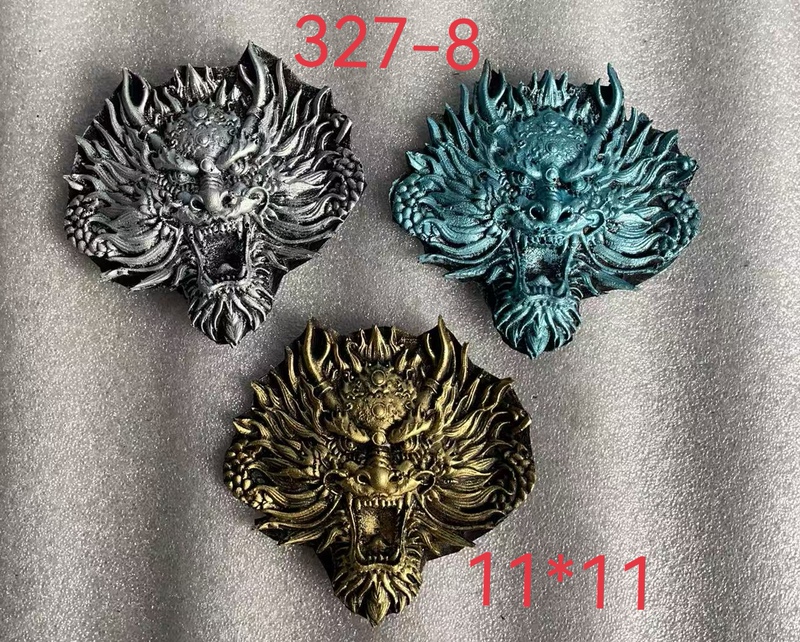 Armor Dragon Head Shoulder Piece, Hanfu Performance Film Props, Shoulder Armor, Imitation Metal Polyurethane, Ancient Style Decoration