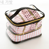 Cosmetic Bag transparent pvc travel oversized cute three-piece set four-in-one beauty essential oil Lady wash Hand bag