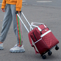 Short - distance wheel bag 2022 new tourist lady plane can board a check - free pull rod with wheel