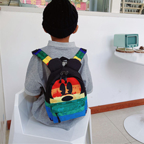 Kindergarten Mickey Mouse schoolbag baby Korean nursery three-year-old girl Net Red Boy 2021 new autumn