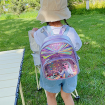 Transparent schoolbag kindergarten school girls children 2021 new autumn 5 years old Aisha Princess preschool children