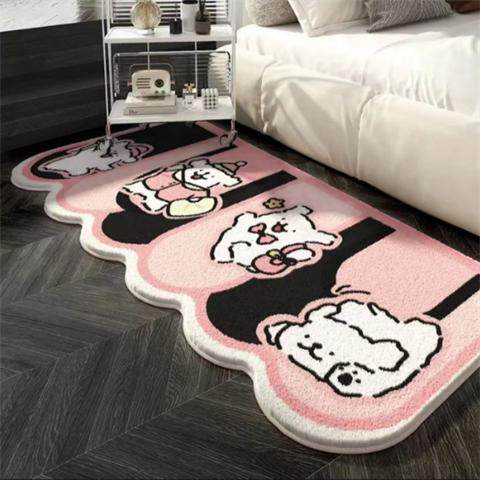 Bedroom Bedside Blanket Imitation Cashmere Cute Cartoon