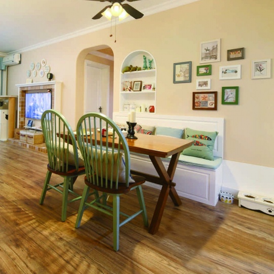 Solid Wood Cassette Table Home Small Family Type Minimalist Modern Dining Room Mediterranean Corner Holder Table And Chairs Combination Customisation