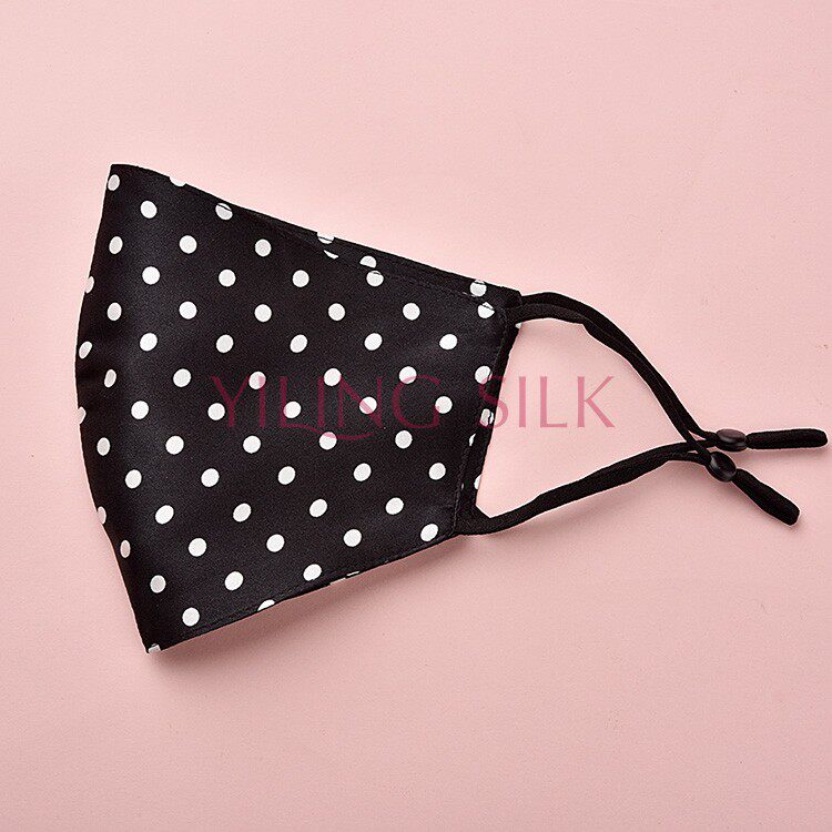 Filter insert type silk mask double layer mulberry silk sunscreen UV protection dust breathable mask anti haze