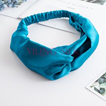 Japanese and Korean silk headband 100 mulberry silk hair rope yoga headband silk headband black sports headband