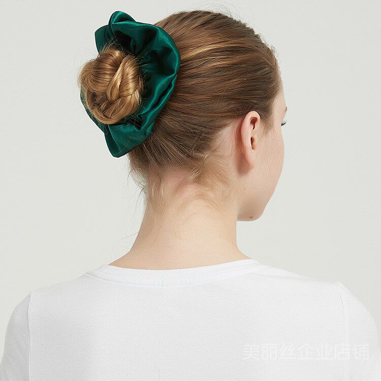 100 mulberry silk French silk large intestine hair ring fat intestine ring elastic head flower hair silk hair ring