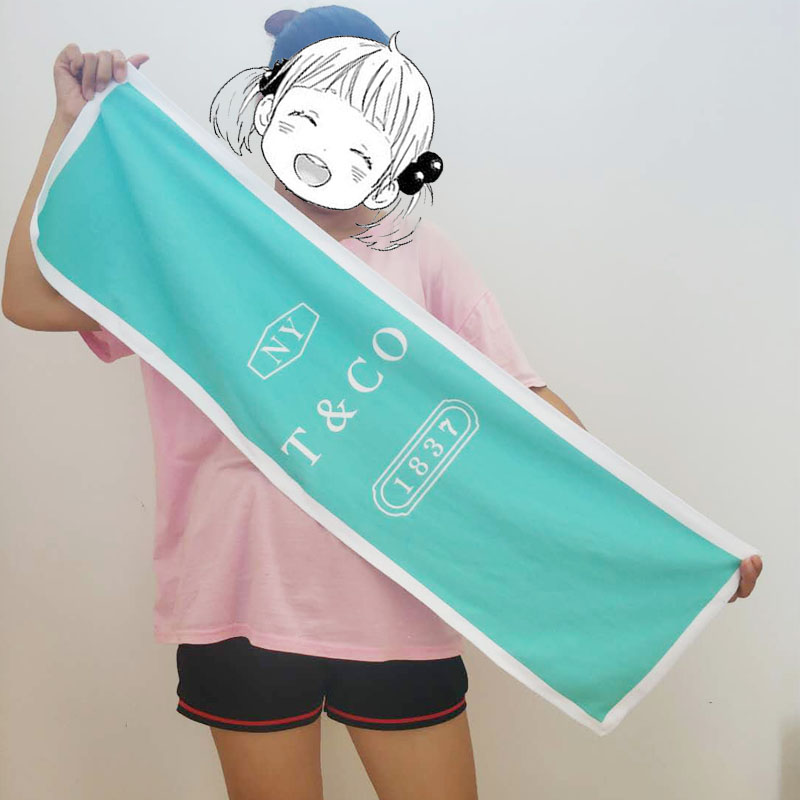 Sports towel Sweat-absorbing soft cotton towel Swimming fitness cycling running sports quick-drying wipe sweat towel personality printing