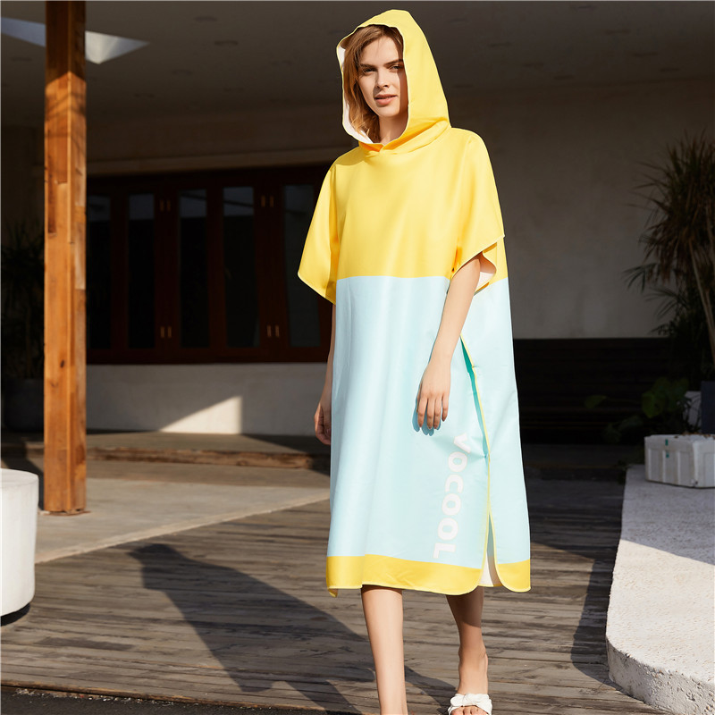 Parent-child Speed Dry Cloak Ultrafine Fiber Anti-Walk Light Dressing Bathrobe Beach Windproof Comfort Easy Beach Bathrobe