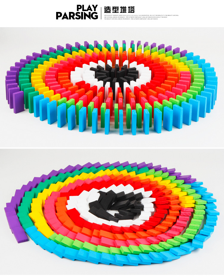 100 viên của cầu vồng bằng gỗ dominoes trẻ sơ sinh trẻ em early education puzzle tay khối xây dựng đồ chơi cho mọi lứa tuổi