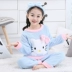 Pijama trẻ em mùa thu và mùa đông kèm lông cừu 3 bé gái 8-9-10 tuổi 4 bộ lông cừu san hô 5 bé gái 6 bộ nỉ mùa đông tại nhà - Cặp đôi