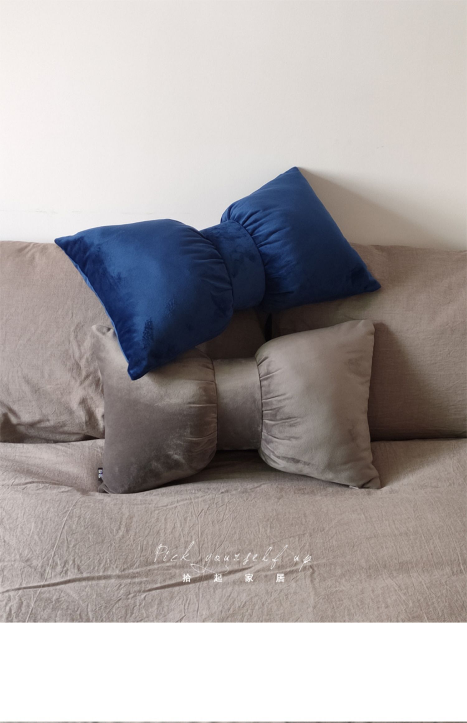 Ins gió cô gái trái tim dễ thương nơ đỏ gối rắn màu đệm văn phòng sofa dài phòng khách gối thắt lưng - Trở lại đệm / Bolsters ghế lười sofa