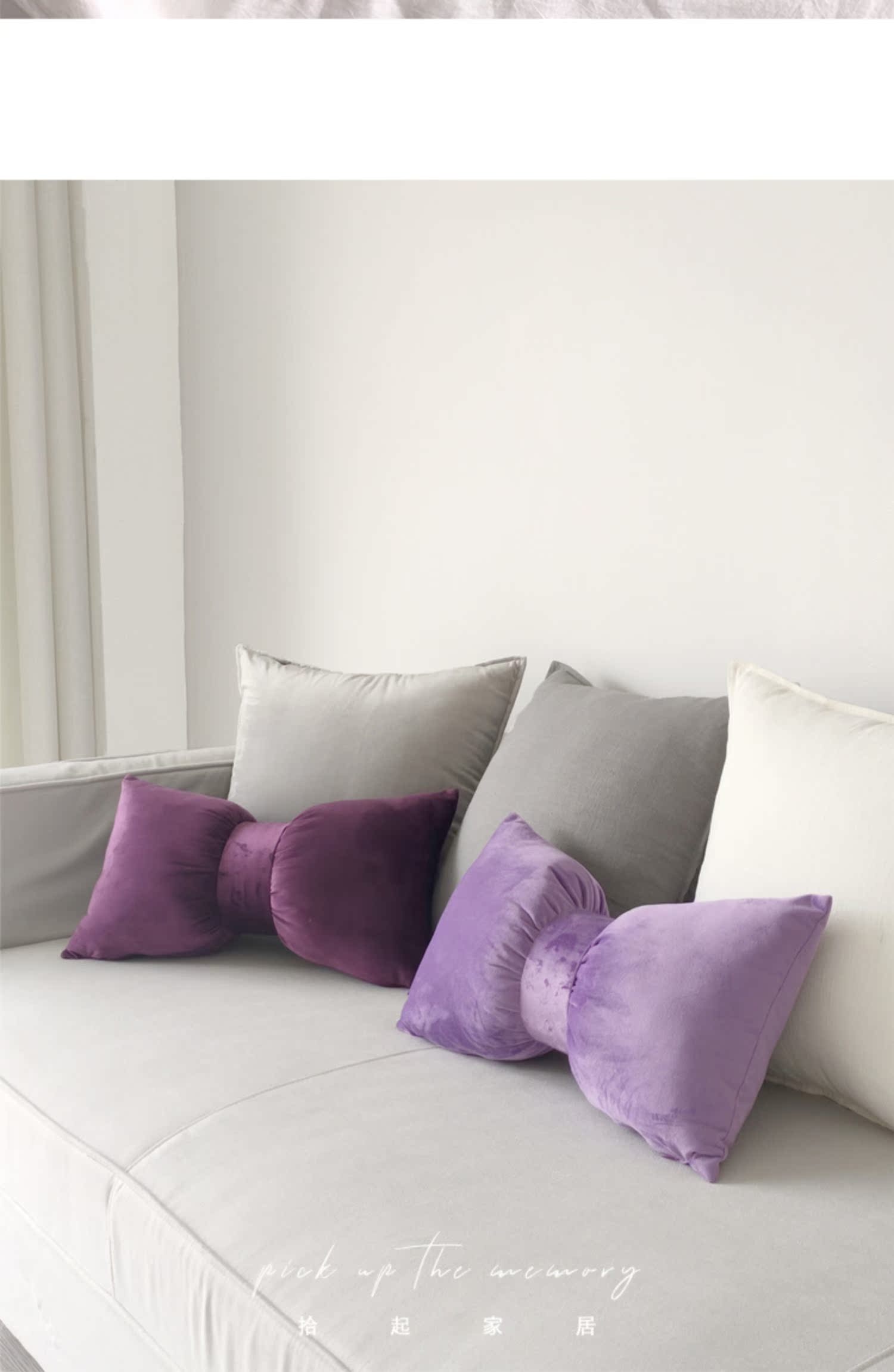 Bow gối đệm ánh sáng sang trọng công chúa Bắc Âu phòng khách sofa giường đệm xe gối đệm trở lại - Trở lại đệm / Bolsters gối trang trí sofa