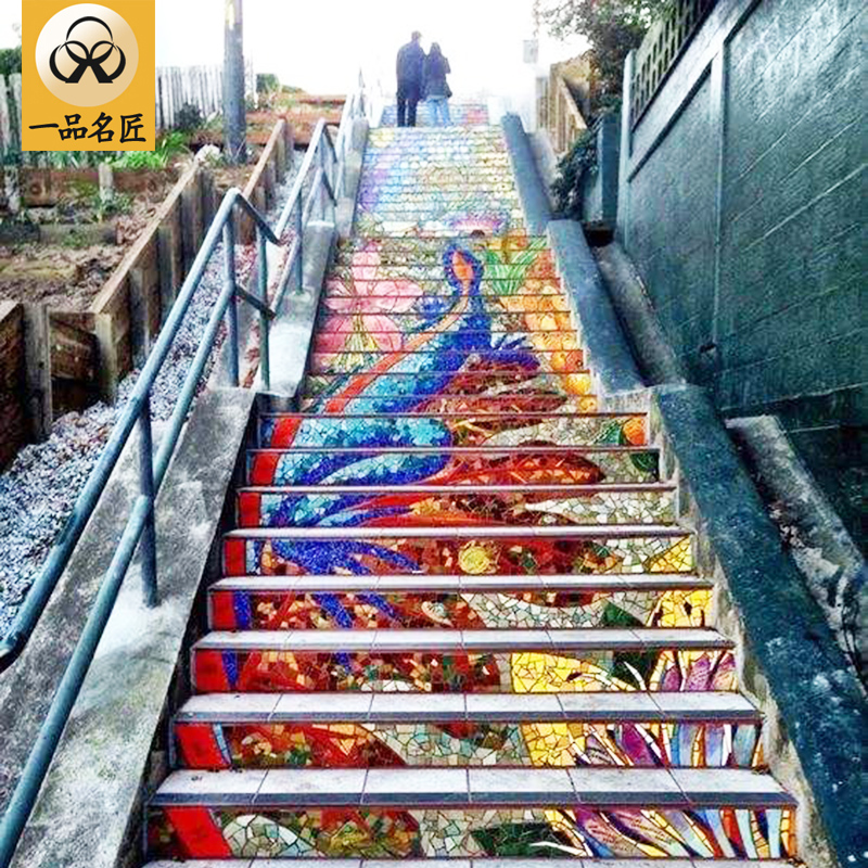 A Pint Famous Artisan Customize Creative Outdoor Mosaic Art Ceramic Puzzle Collage Free Gravel Engineering Wall Sticker