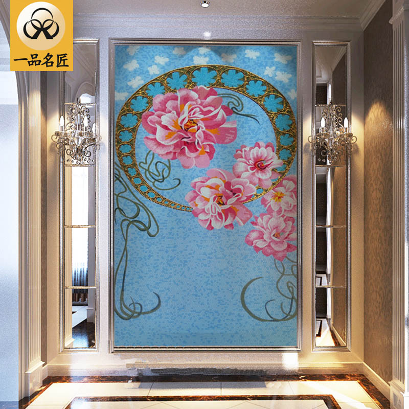 Art Mosaic background wall Self-adhesive Guan Closing Wall Collage Wall Painting Aisle Decoration Painting Puzzle Wall Brick Living Room