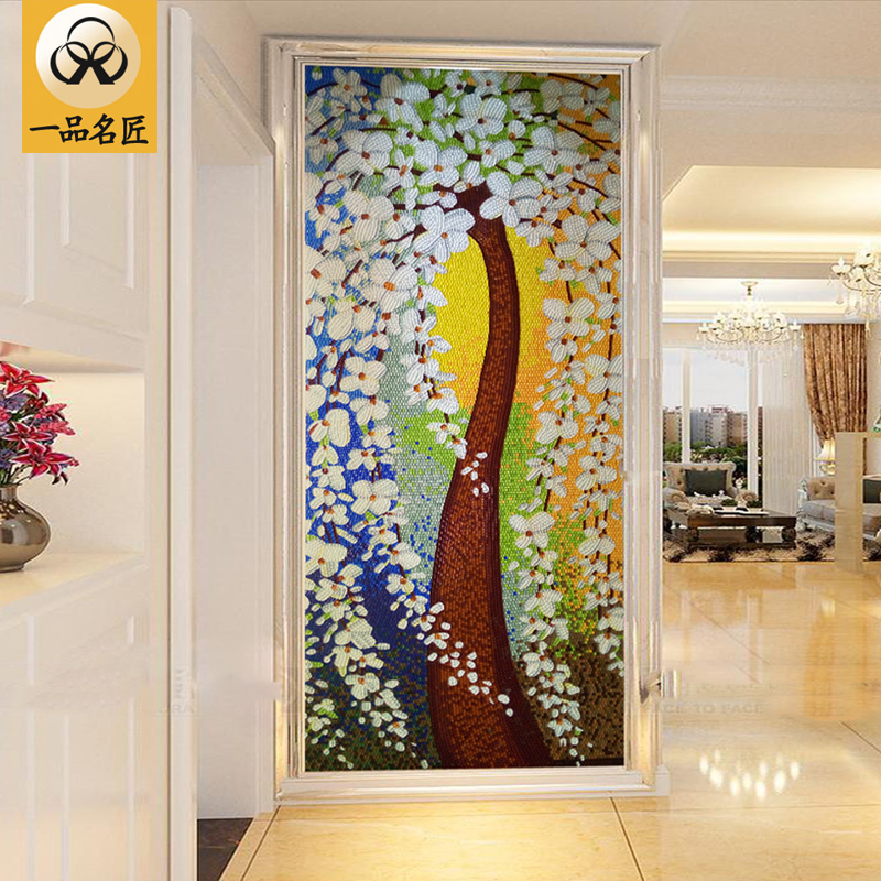 Mosaic Background Wall Genguan Painting Custom Jigsaw Puzzle Parquet Cut Painting Tile Decoration Painting Art Field Garden Style Mural Painting