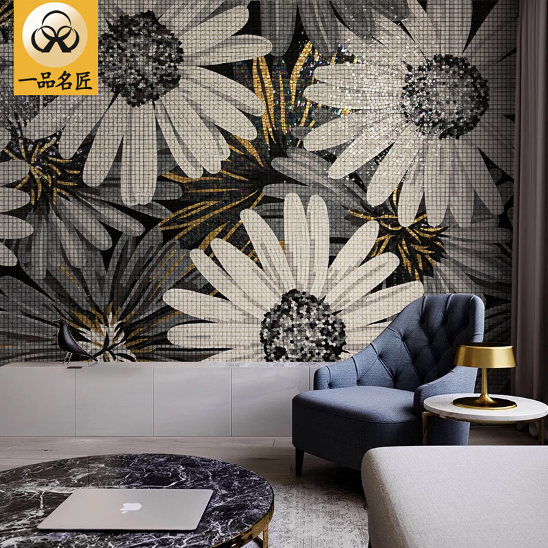 Mosaic tile wall stickers from pasted background wall puzzles puzzle TV background decoration entrance bathroom customization