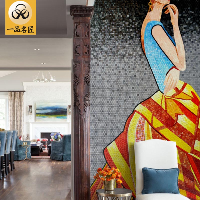 Art figure mosaic background wall tile pink parquet puzzle clip art wall brick decoration personality girl heart