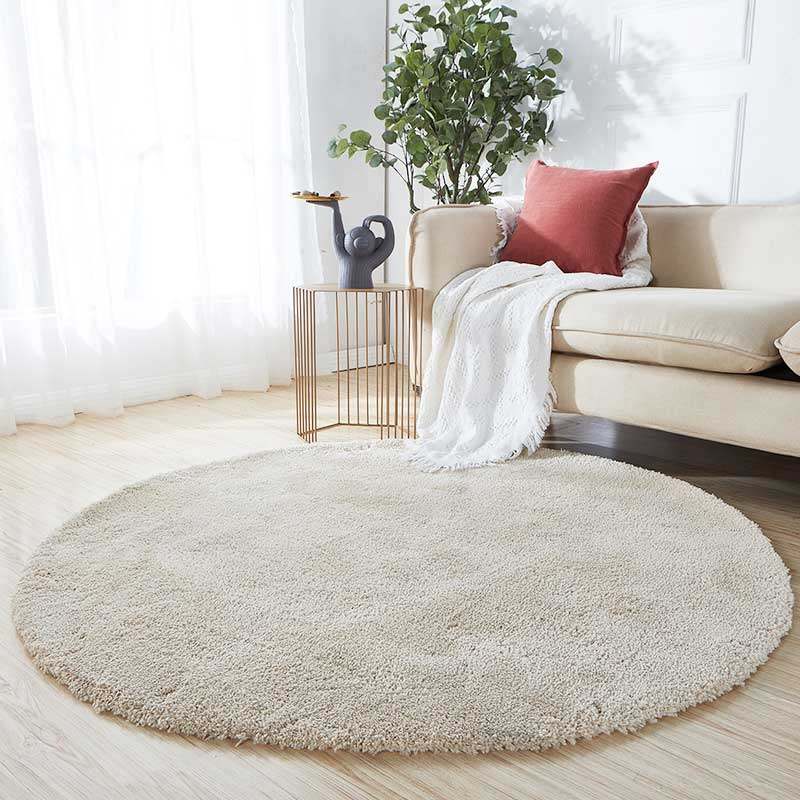 Nordic Round Carpet Living Room Bedroom Pure color computer swivel chair Basket Tea Table Minimis Joins Bedside Mat Customize