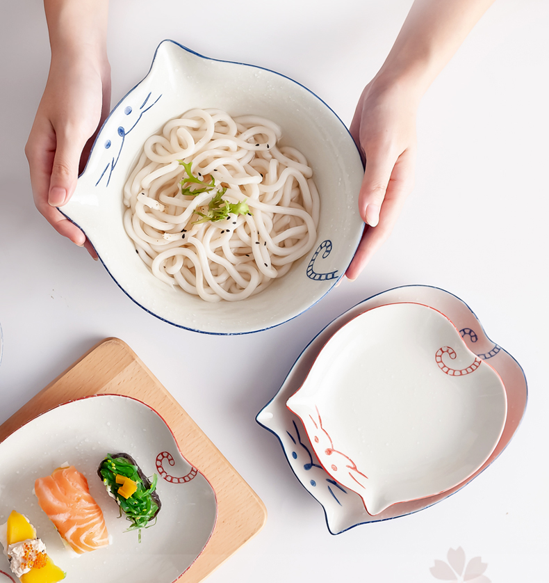 Ceramic bowl of soup bowl large rainbow such use household with rainbow such use super bowl of individual creative rainbow such to use Japanese bowls to eat rainbow such use