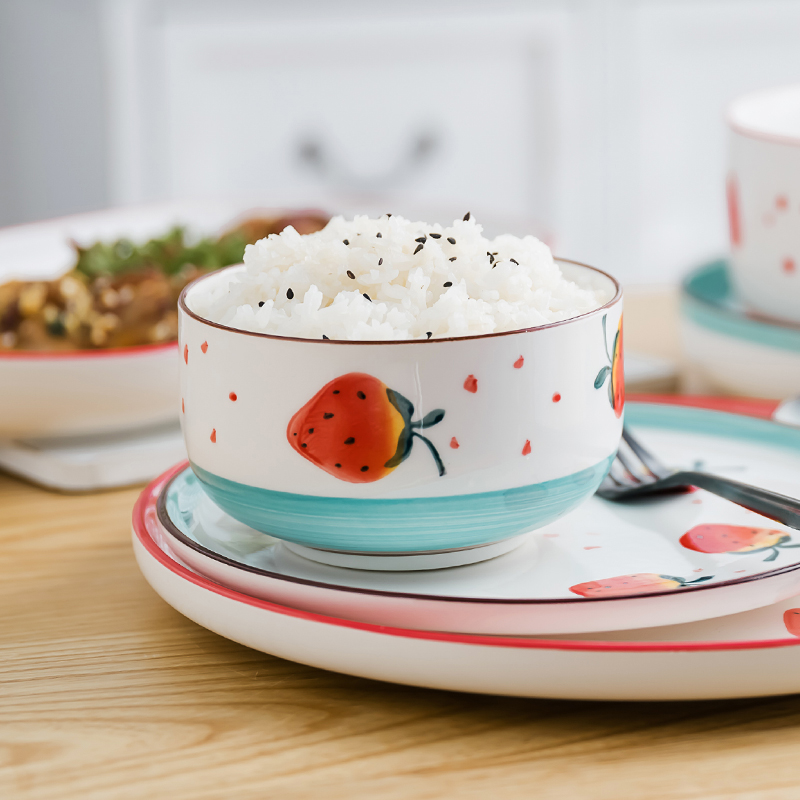 Japanese creative small pure and fresh and lovely bowl dishes dishes ceramic bowl dish bowl individuality creative household jobs combination