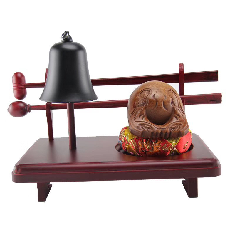 Bonentang Emperor clock plate Buddhist supplies Taiwan Earth clock Wooden fish plate frame Earth clock plate tray Small wooden fish frame Emperor Clock frame