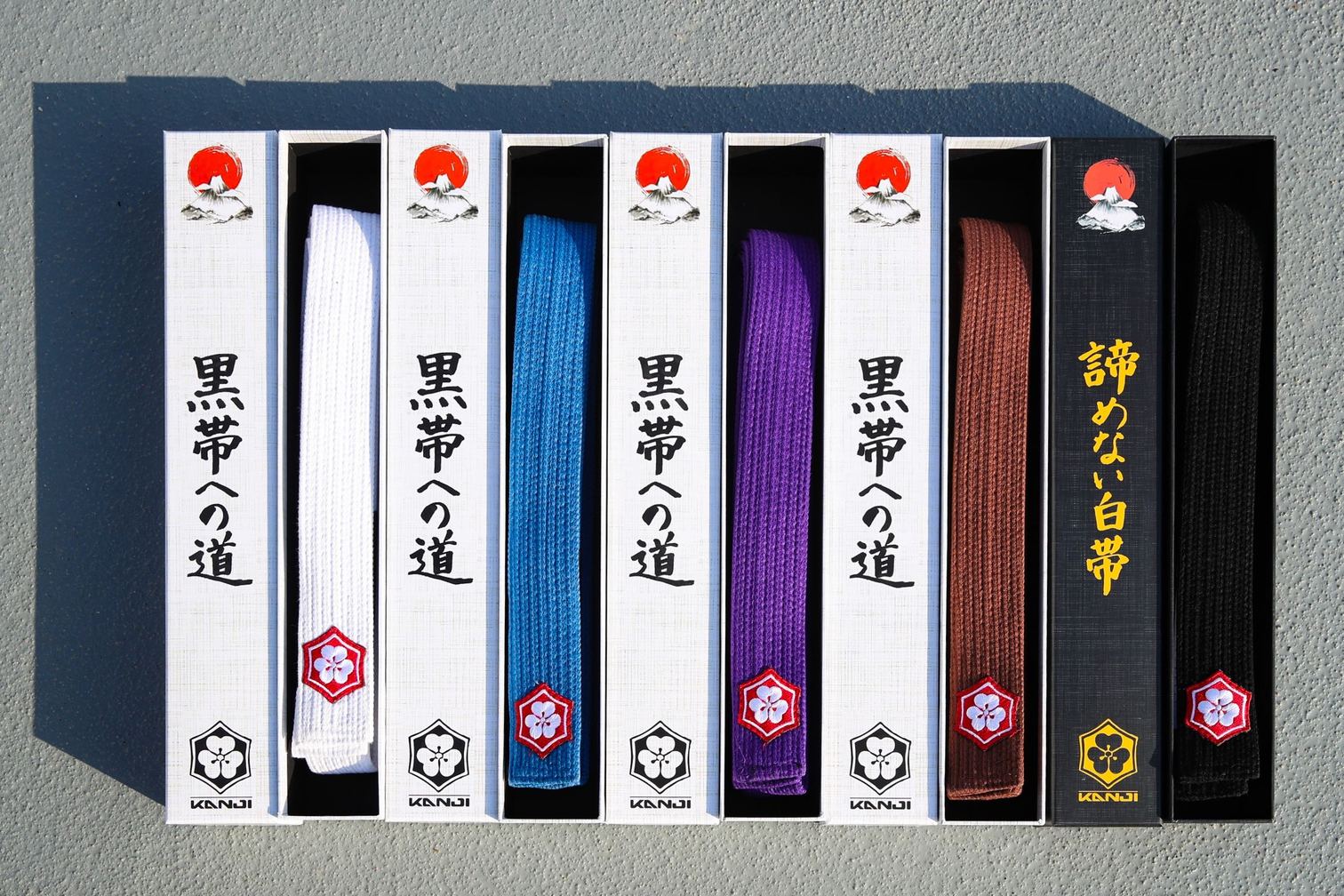 Spot KANJI Brazilian jiu-jitsu belt Brazilian jiu-jitsu belt light version of the road suit pearl woven fabric