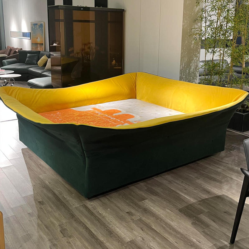 Bird's Nest Bed Designer Cream-Style Home-Use Parent-Child Internet Celebrity Matte Fabric Double Bed for Infants and Children, Safe Anti-Fall Bed Bird's Nest Bed Designer Cream-Style Home-Use Parent-Child Internet Celebrity Matte Fabric Double Bed for Infants and Children, Safe Anti-Fall Bed