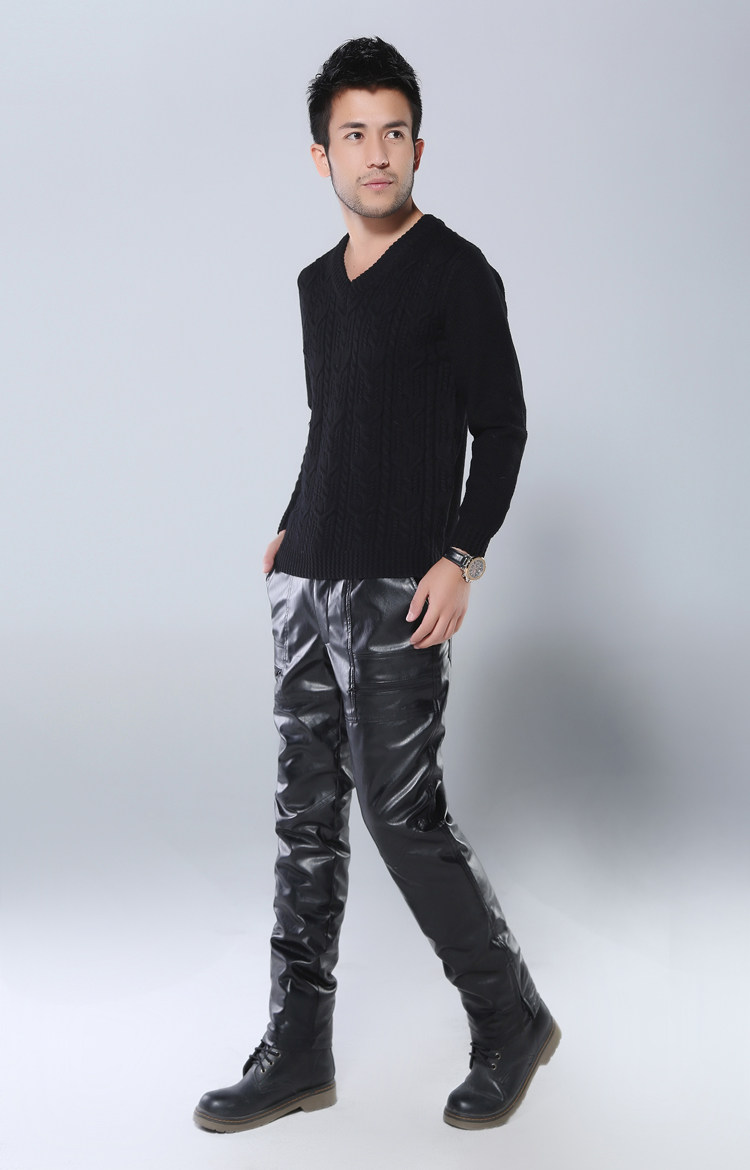 Pantalon cuir homme pour hiver - Ref 1482482 Image 12