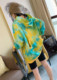 European station new autumn women's fashion mid-length casual loose sweatshirt tie-dye heavy craft hooded top trendy