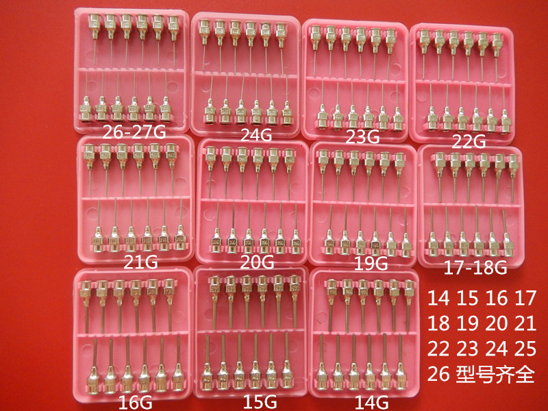 All Stainless Steel Needle Point Glue Needle Flat Mouth Needle needle All metal needle dispenser needle needle needle length 13mm