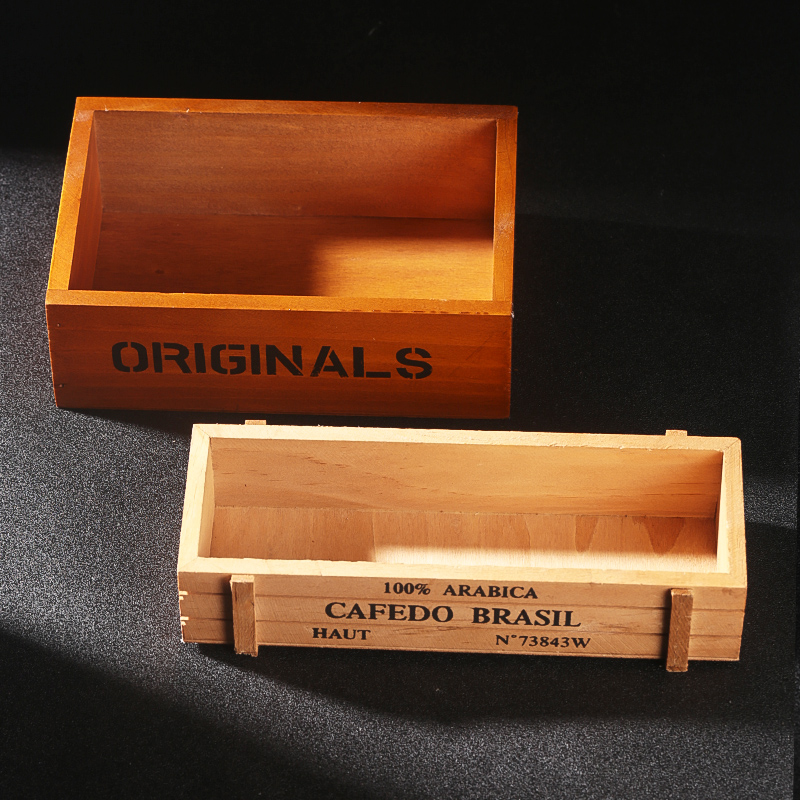 Bar soul solid wood metal retro bitter liquor box bar storage decoration box spray bottle gadget box