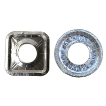  Gas stove oil-proof mat Kitchen stove aluminum foil mat High temperature resistant anti-overflow tinfoil cleaning mat Protective mat 10 pieces