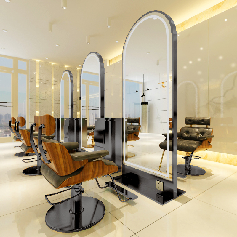 Internet Red Hairdresner Shop Mirror Desk Hair Salon Special Fashion Full Body Floor Mirror Manufacturer Direct Sales Tide Store Beauty Hair Cut Hair Mirror