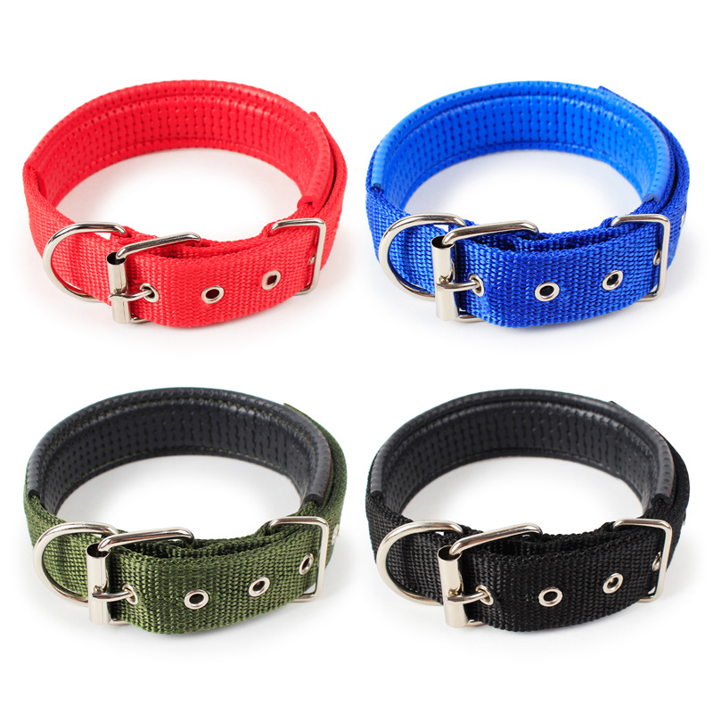 Pet Supplies Soft Leather Inner Lining Dog Collar Protection No Ledog Traction Rope Dog Neck Sleeve Adjustable Neck Ring Dog Rope