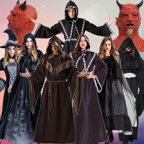 COSPLAY wizard cloak vampire bride zombie men and women stage costume ghost groom mask performance costume