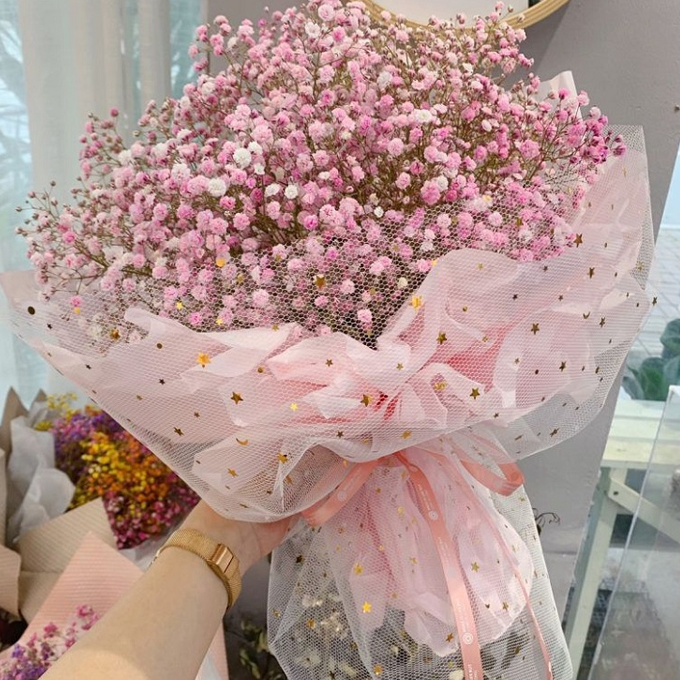 Bronzing Star Moon Yarn Flowers Bouquet Wrapping Paper Web Yarn Rose Mesh Bag Flower Material Black Yarn White Yarn Flower Art Floral Material