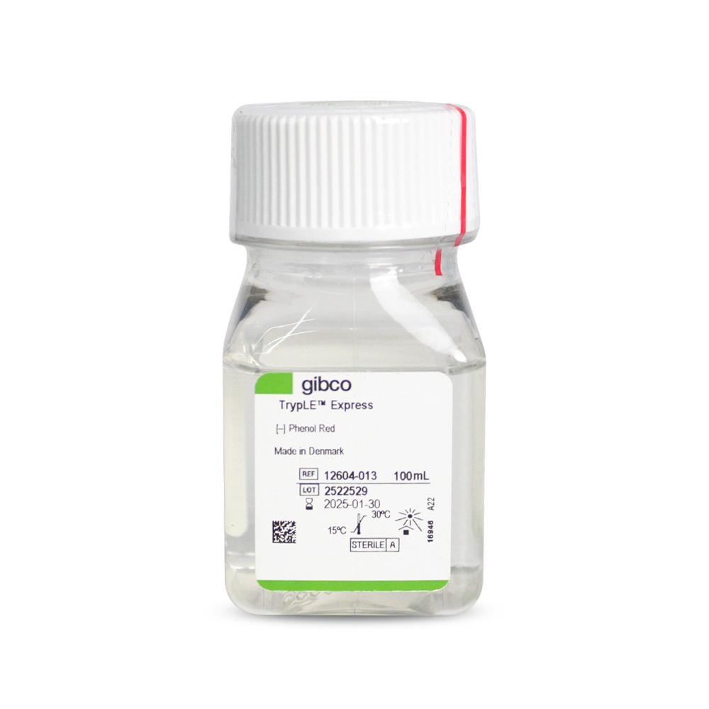 Gibco/TrypLE Express酶 (1X)，不含酚红/12604013/100ml