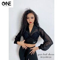 ONE Dance suit W152 net-yarn open-shirt with a sexy perspective 100 lap Latin dance suit new