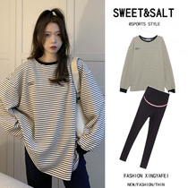 Pregnant women Autumn Fashion Suite Fashion style Autumn Winter Dress Big Code Fall Blouse Spring Autumn New web Red sweater for long section